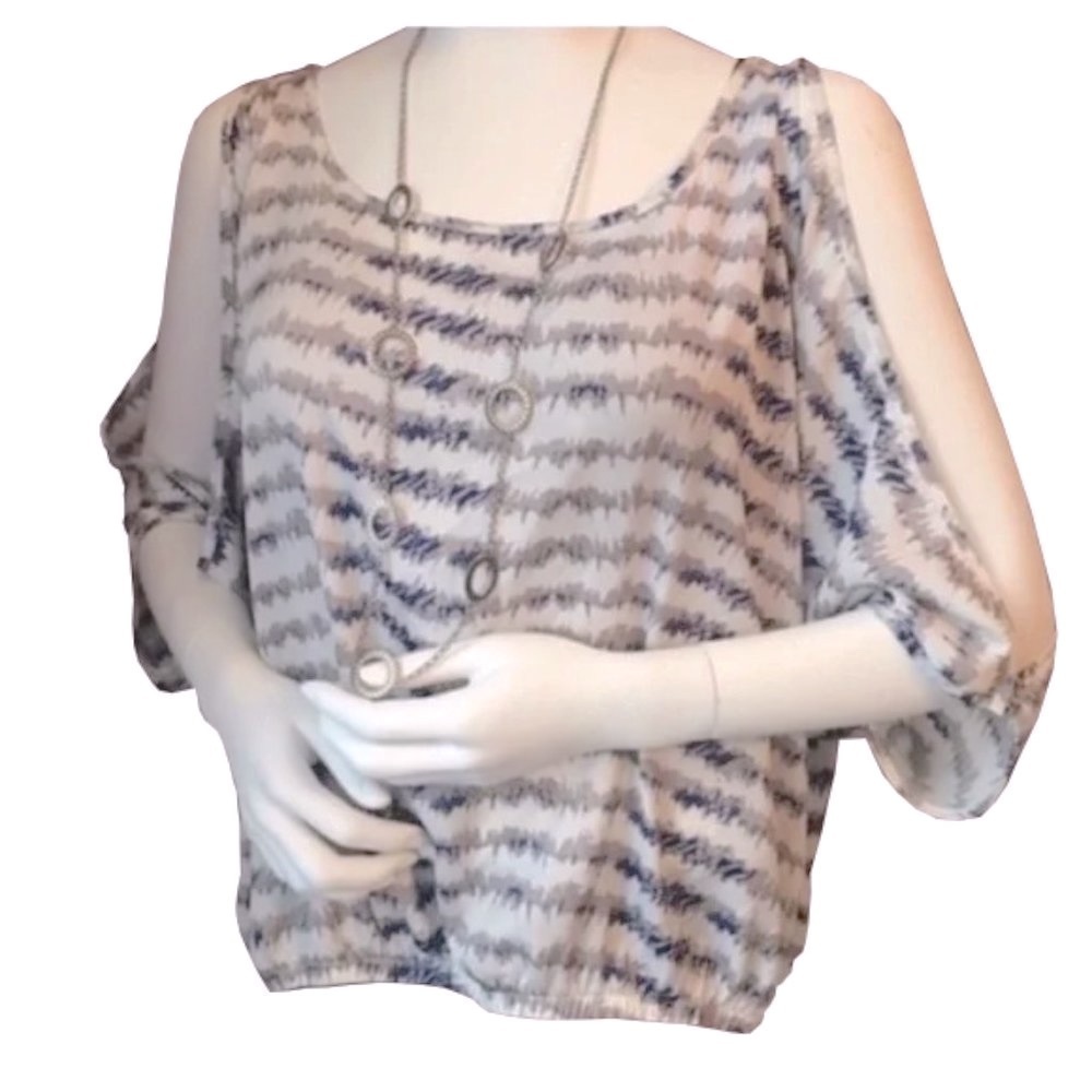 ❤️ 🆕 $59 CYNTHIA ROWLEY Cold Shoulder Blouse Small